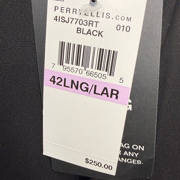 🖤 Perry Ellis Slim Fit Tuxedo Jacket – Men’s 42 Long – New With Tags - Picture 3 of 7